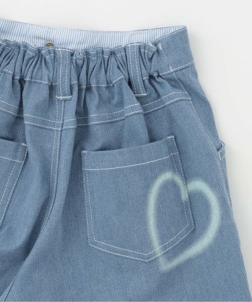 mezzo piano / メゾピアノ ショート・ハーフ・半端丈パンツ | 【人気商品再入荷】【直営店で取り扱い無し】ハートペイントデニム　ショートパンツ | 詳細6