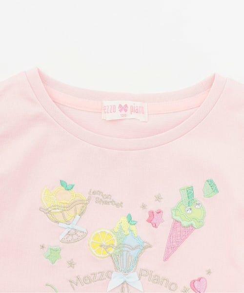 mezzo piano / メゾピアノ Tシャツ | 【人気商品再入荷】【直営店で取り扱い無し】フルーツシャーベットアップリケ 半袖Tシャツ | 詳細2