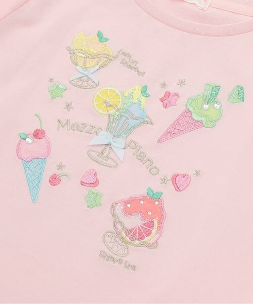 mezzo piano / メゾピアノ Tシャツ | 【人気商品再入荷】【直営店で取り扱い無し】フルーツシャーベットアップリケ 半袖Tシャツ | 詳細3