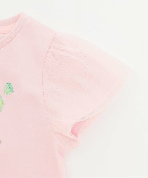 mezzo piano / メゾピアノ Tシャツ | 【人気商品再入荷】【直営店で取り扱い無し】フルーツシャーベットアップリケ 半袖Tシャツ | 詳細5