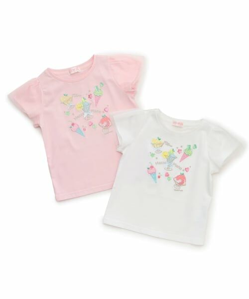 mezzo piano / メゾピアノ Tシャツ | 【人気商品再入荷】【直営店で取り扱い無し】フルーツシャーベットアップリケ 半袖Tシャツ | 詳細8