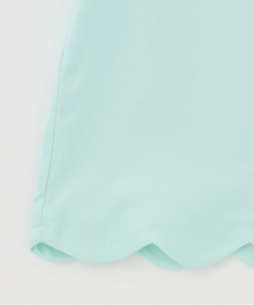 mezzo piano / メゾピアノ Tシャツ | 【人気商品再入荷】【直営店で取り扱い無し】シェルネックレス刺しゅう　裾スカラップTシャツ | 詳細5