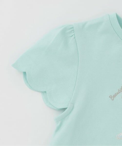 mezzo piano / メゾピアノ Tシャツ | 【人気商品再入荷】【直営店で取り扱い無し】シェルアップリケ パフスリーブTシャツ | 詳細4