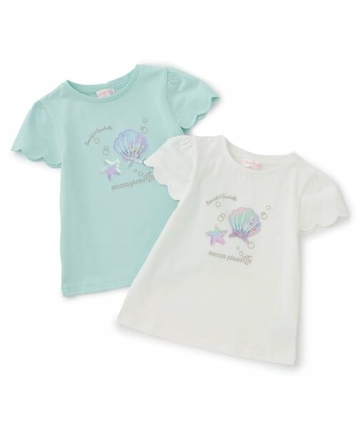 mezzo piano / メゾピアノ Tシャツ | 【人気商品再入荷】【直営店で取り扱い無し】シェルアップリケ パフスリーブTシャツ | 詳細7