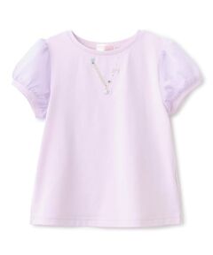 mezzo piano / メゾピアノ Tシャツ | ☆彡ネックレス刺しゅう　半袖Tシャツ