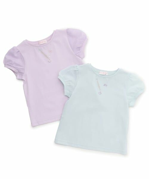 mezzo piano / メゾピアノ Tシャツ | 【人気商品再入荷】【直営店で取り扱い無し】ネックレス刺しゅう 半袖Tシャツ | 詳細8