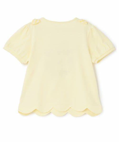 mezzo piano / メゾピアノ Tシャツ | 【ポムポムプリン】裾スカラップ パフスリーブTシャツ | 詳細1