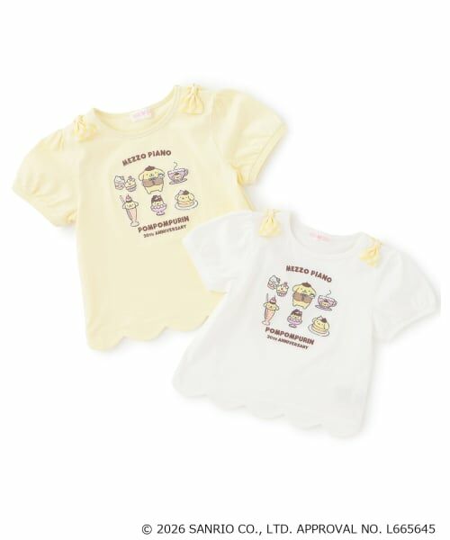 mezzo piano / メゾピアノ Tシャツ | 【ポムポムプリン】裾スカラップ パフスリーブTシャツ | 詳細7