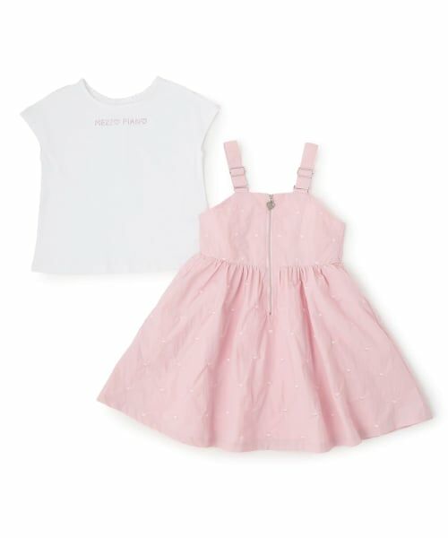 mezzo piano / メゾピアノ その他トップス | フロントZIPワンピース　＆半袖Tシャツセット | 詳細2