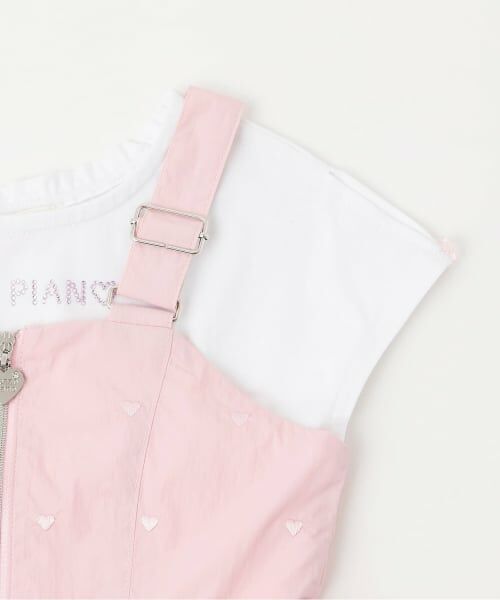 mezzo piano / メゾピアノ その他トップス | フロントZIPワンピース　＆半袖Tシャツセット | 詳細4