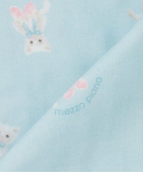 mezzo piano / メゾピアノ ベビー・キッズグッズ | ウサギ・ネコ柄　ガーゼブランケット【オーガニック】 | 詳細3