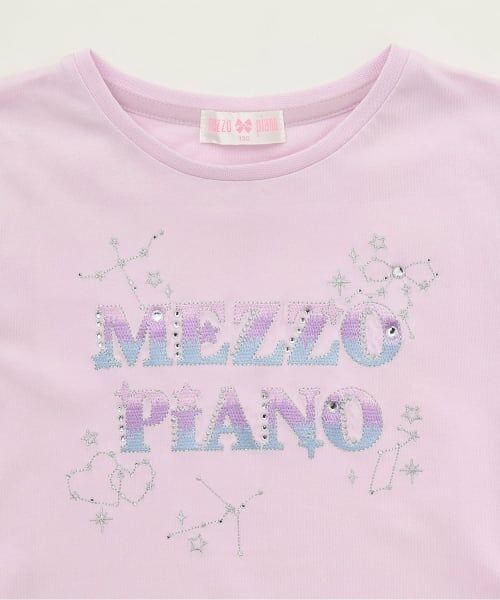 mezzo piano / メゾピアノ Tシャツ | キラキラ星座ロゴ 半袖Tシャツ | 詳細2
