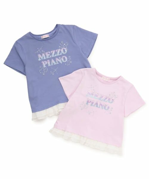 mezzo piano / メゾピアノ Tシャツ | キラキラ星座ロゴ 半袖Tシャツ | 詳細7