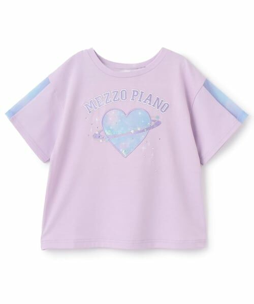 mezzo piano / メゾピアノ Tシャツ | 蓄光シャカシャカ 半袖Tシャツ(ラベンダー)