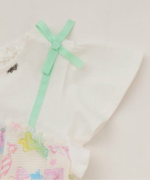 mezzo piano / メゾピアノ ミニ丈・ひざ丈ワンピース | 【人気商品再入荷】【直営店で取り扱い無し】キャンディ柄 ドッキングワンピース | 詳細3