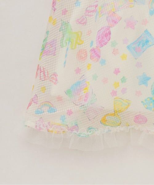mezzo piano / メゾピアノ ミニ丈・ひざ丈ワンピース | 【人気商品再入荷】【直営店で取り扱い無し】キャンディ柄 ドッキングワンピース | 詳細4
