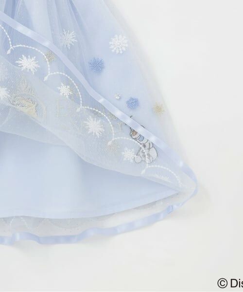 mezzo piano / メゾピアノ ミニ・ひざ丈スカート | 『アナと雪の女王』チュール刺繍スカート【接触冷感】 | 詳細5