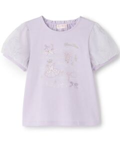 mezzo piano / メゾピアノ Tシャツ | バレエ＆音符　パフスリーブTシャツ