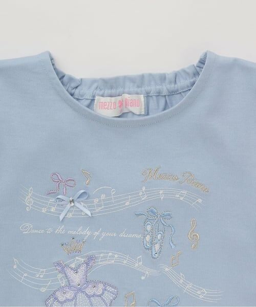 mezzo piano / メゾピアノ Tシャツ | バレエ&音符 パフスリーブTシャツ | 詳細2