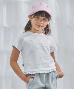 mezzo piano / メゾピアノ Tシャツ | キラキラモチーフロゴ　半袖Tシャツ