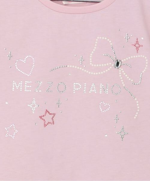 mezzo piano / メゾピアノ Tシャツ | キラキラモチーフロゴ 半袖Tシャツ | 詳細3
