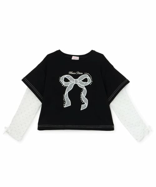 mezzo piano / メゾピアノ Tシャツ | 袖ラメチュール 2wayTシャツ | 詳細6