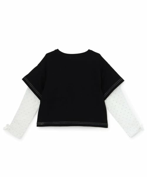 mezzo piano / メゾピアノ Tシャツ | 袖ラメチュール 2wayTシャツ | 詳細7