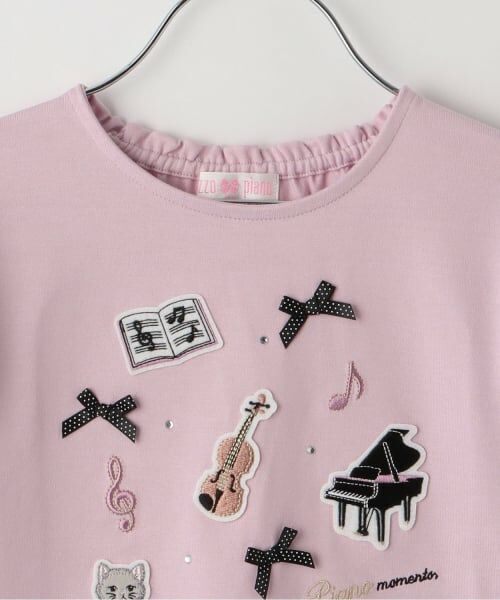 mezzo piano / メゾピアノ Tシャツ | ミュージックワッペン 長袖Tシャツ | 詳細2