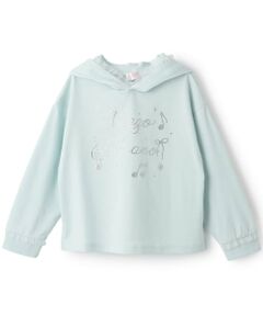 mezzo piano / メゾピアノ Tシャツ | キラキラ音符ロゴ　パーカTシャツ