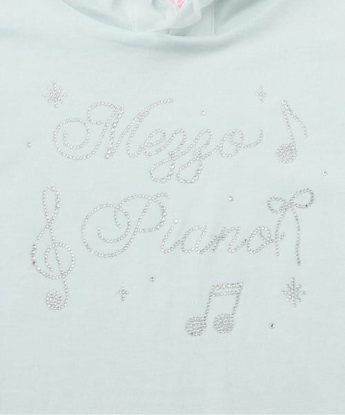 mezzo piano / メゾピアノ Tシャツ | キラキラ音符ロゴ パーカTシャツ | 詳細3