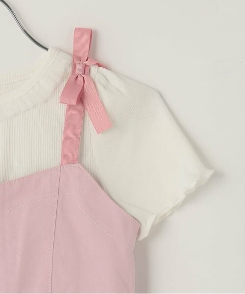 mezzo piano / メゾピアノ ブルゾン | バレエ刺しゅうキャミワンピース&半袖Tシャツセット | 詳細5