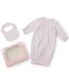 【BOX付】ウサギリボン柄2wayオール＆スタイセット