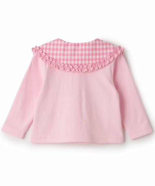 mezzo piano / メゾピアノ Tシャツ | レトロウサギ　ビッグカラー長袖Tシャツ | 詳細1
