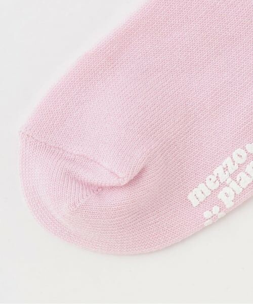 mezzo piano / メゾピアノ ソックス | フリルロゴ刺繍ソックス【日本製】 | 詳細2