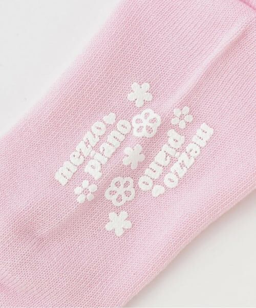 mezzo piano / メゾピアノ ソックス | フリルロゴ刺繍ソックス【日本製】 | 詳細3