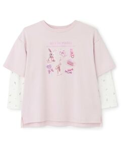 mezzo piano / メゾピアノ Tシャツ | モチーフ　袖2wayTシャツ
