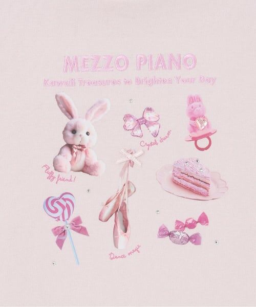 mezzo piano / メゾピアノ Tシャツ | モチーフ 袖2wayTシャツ | 詳細3