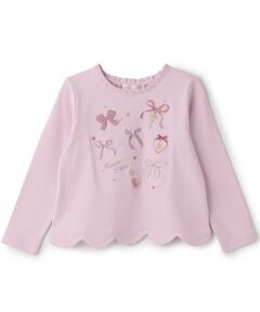 mezzo piano / メゾピアノ Tシャツ | リボン＆アリスモチーフ　長袖Tシャツ