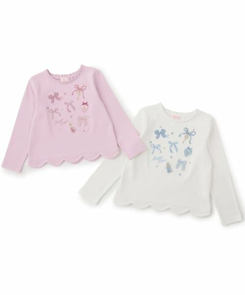 mezzo piano / メゾピアノ Tシャツ | リボン&アリスモチーフ 長袖Tシャツ | 詳細10