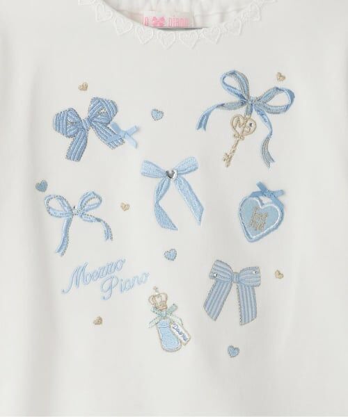 mezzo piano / メゾピアノ Tシャツ | リボン&アリスモチーフ 長袖Tシャツ | 詳細4