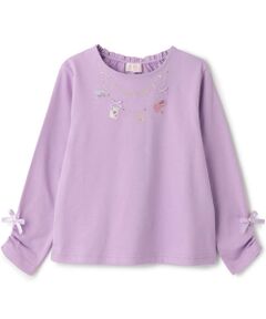 mezzo piano / メゾピアノ Tシャツ | アリスネックレス刺しゅう　長袖Tシャツ