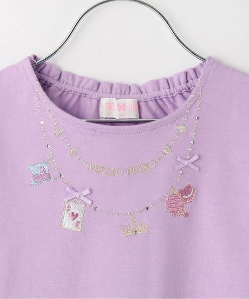 mezzo piano / メゾピアノ Tシャツ | アリスネックレス刺しゅう 長袖Tシャツ | 詳細2