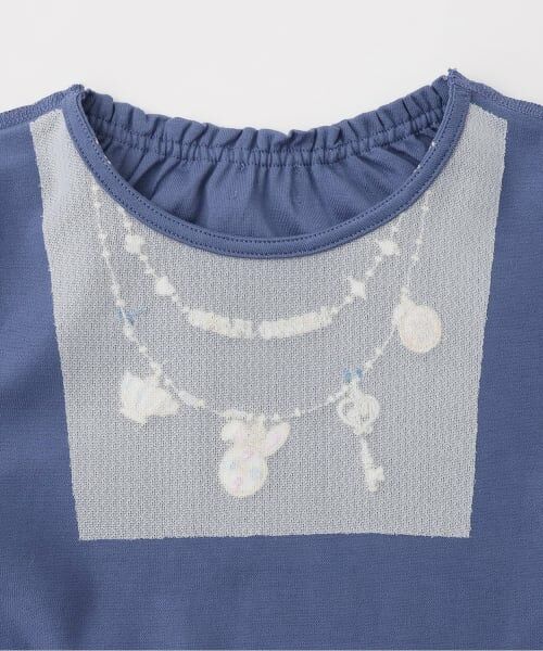 mezzo piano / メゾピアノ Tシャツ | アリスネックレス刺しゅう 長袖Tシャツ | 詳細4