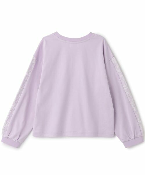 mezzo piano / メゾピアノ Tシャツ | 袖ロゴレースライン 長袖Tシャツ | 詳細1