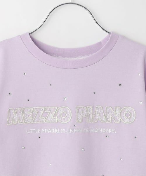mezzo piano / メゾピアノ Tシャツ | 袖ロゴレースライン 長袖Tシャツ | 詳細2