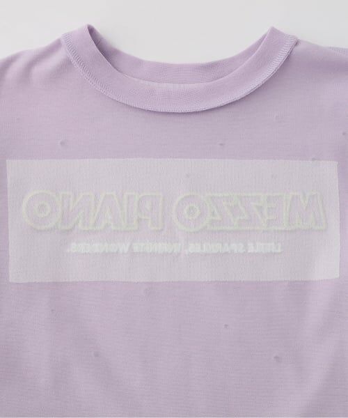 mezzo piano / メゾピアノ Tシャツ | 袖ロゴレースライン 長袖Tシャツ | 詳細4