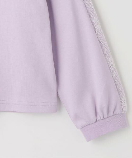 mezzo piano / メゾピアノ Tシャツ | 袖ロゴレースライン 長袖Tシャツ | 詳細6