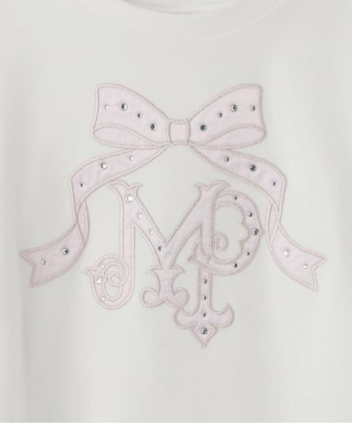 mezzo piano / メゾピアノ Tシャツ | リボンロゴアップリケ　長袖Tシャツ | 詳細3