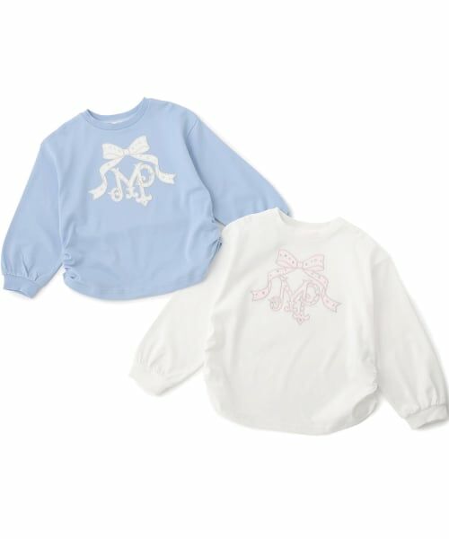 mezzo piano / メゾピアノ Tシャツ | リボンロゴアップリケ　長袖Tシャツ | 詳細8