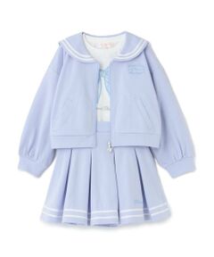 mezzo piano / メゾピアノ その他トップス | セーラーZIPパーカ＆ラインスカパン＆半袖Tシャツセット